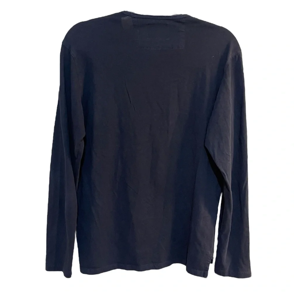 ARMATURA Henley Shirt Men’s Navy Blue Long Sleeved Size Medium - Picture 2 of 5